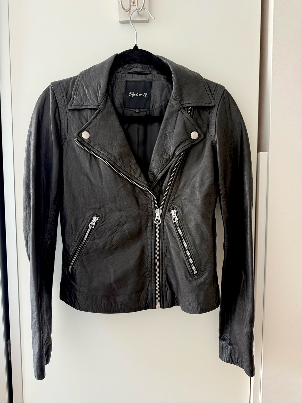 Madewell Black Leather Moto-Style Jacket